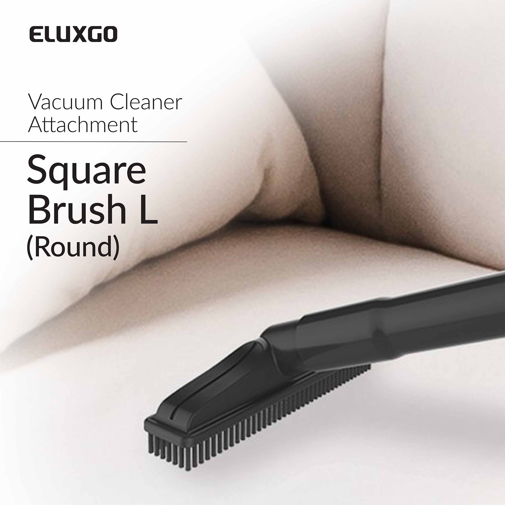Eluxgo vacuum cleaner square brush sweeps up dirt and debris